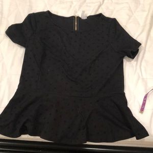 Black Peplum Top